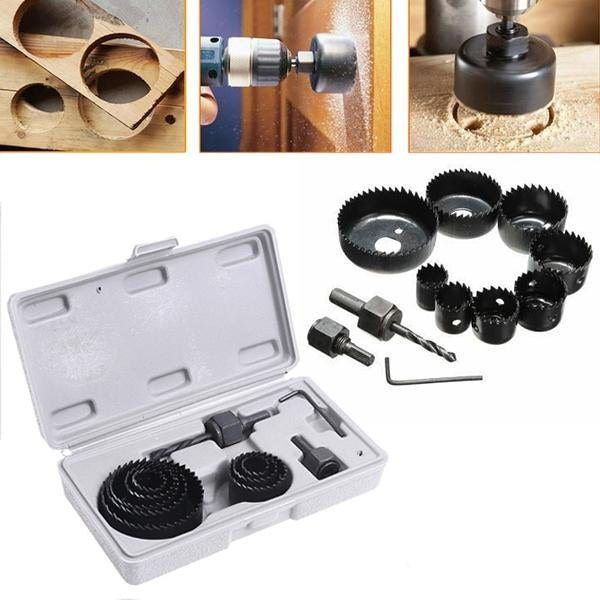 0415 -12 pcs 19-64mm Hole Saw Kit - SkyShopy 0415 -12 pcs 19-64mm Hole Saw Kit - SkyShopy